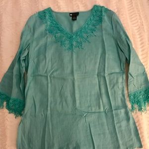 Linen Aqua Tunic